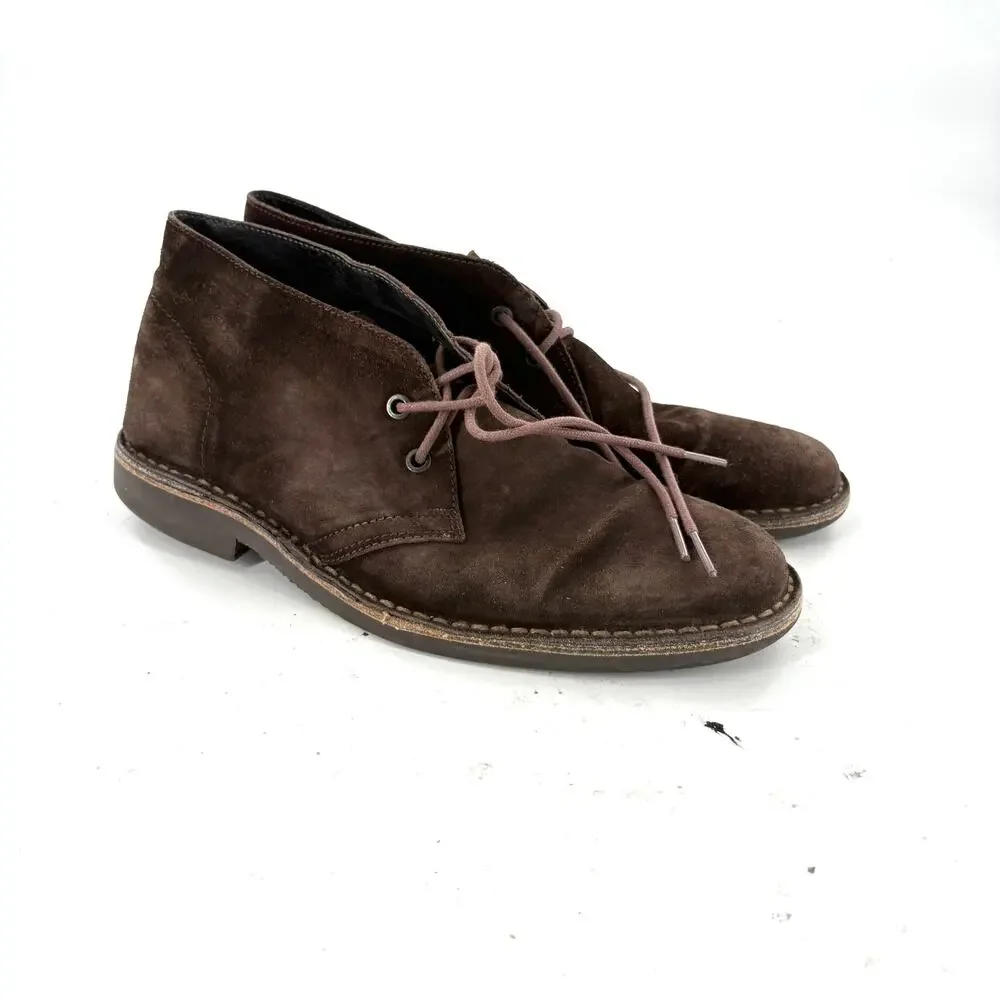 Bloomingdale's Mens Lace Up Oxfords 9 Brown Derby Brogue Dress Shoes